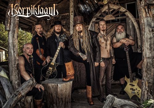 Northern Viking Jewelry® Kuningasketju Sudenpäillä + Korpiklaani Noitarumpu -Riipus