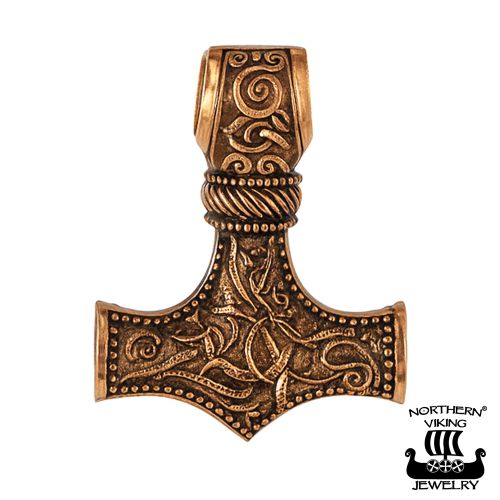 Pronssinen Viikinkikoru Knotwork Thorin Vasara Northern Viking Jewelry®.