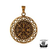 Pronssinen Viikinkikoru Celtic Knot Vegvisir Northern Viking Jewelry®.