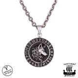 Northern Viking Jewelry® 925-Hopeariipus "Rune Wolf"