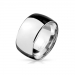 Miesten Terässormus "10 mm Wide Dome Stainless Steel Band Ring"