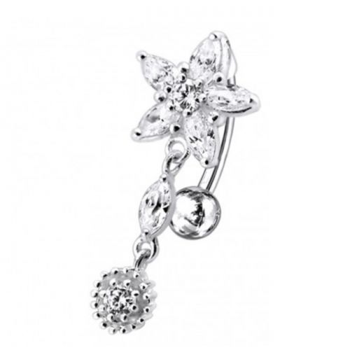 Napakoru "Flower with Sun Dangling Belly Moving Ring"
