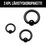 Lävistyskorupaketti "3 kpl Blacksteel Bcr-rengas 1,2 mm"  