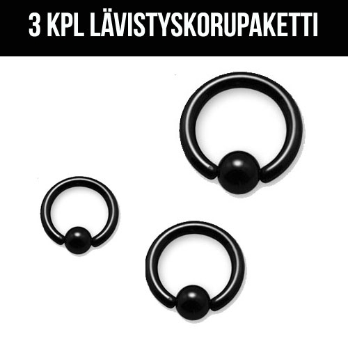 Lävistyskorupaketti "3 kpl Blacksteel Bcr-rengas 1,2 mm"  