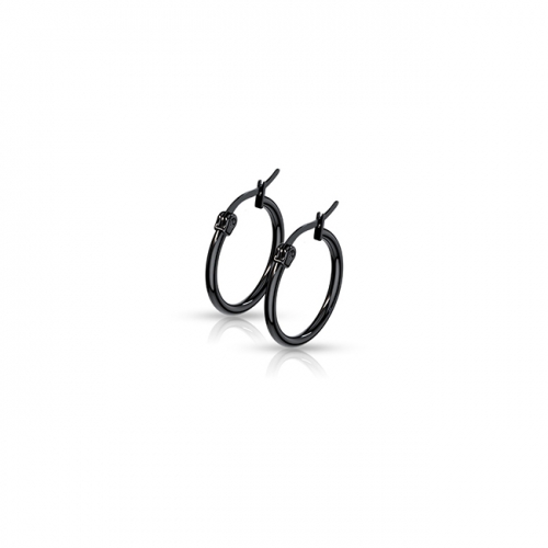 Korvarenkaat Blacksteel Hoop Earrings 20 mm.