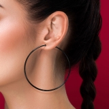 Korvarenkaat Blacksteel Hoop Earrings, useita eri kokoja.