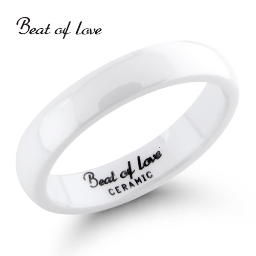 Kihlasormus Valkoinen Beat of Love Keraaminen Sormus (CR-095V-4mm)