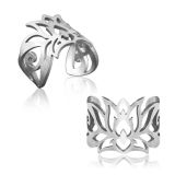 Ear Cuff Steel Lotus.