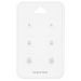 Helmikorvakorut 3 Paria 3 mm, 5 mm, 6 mm White.