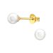 Helmikorvakorut Hopea 5 mm Round Gold.