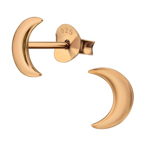 Korvakorut Hopea Silver Moon Rosegold.