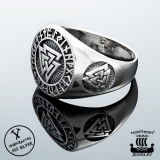 925-Hopea Valknut-Sormus, Northern Viking Jewelry  