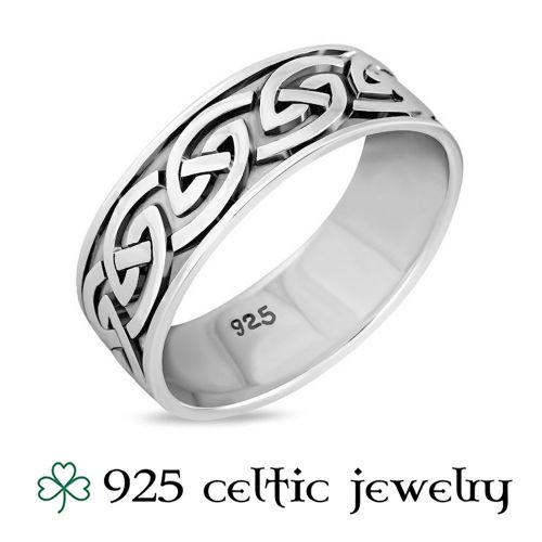 Miesten Kelttisormus "Celtic Knot Band Ring"
