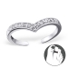 Hopeinen Säädettävä Varvassormus "Silver Heart Toe Ring with Cubic Zirconia" 