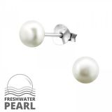 Helmikorvakorut Hopea Freshwater 5mm Pearl.