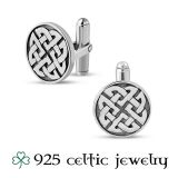Hopeiset Keltti Kalvosinnapit "925 Celtic Knot"
