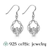 Hopeiset Keltti Korvakorut "Celtic Knot Plain Sterling Silver"