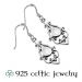 Hopeiset Keltti Korvakorut "Mother of Pearl Drop Hook"