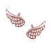 Hopeakorvakorut "Rosegold Wings With Zirconia"