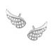 Hopeakorvakorut "Wings With White Zirconia"