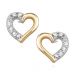 Hopeiset Sydänkorvakorut "Gold Plated Heart Earrings"