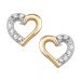Sydän Korvakorut Hopea Gold Plated Heart Earrings.
