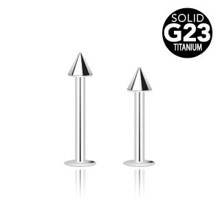 Huulikoru Titaani 1,2 mm "Spikes Solid Titanium Labrets"