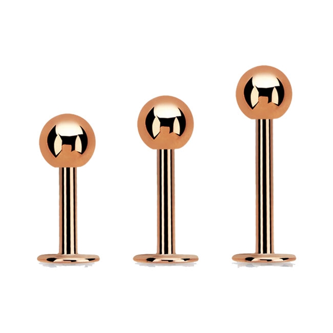 Huulikoru "Rose Gold Pvd Surgical Steel Labret" Korumaailma.fi