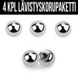 4 kpl Irtopalloja 1,6 mm 316L Kirurginteräs