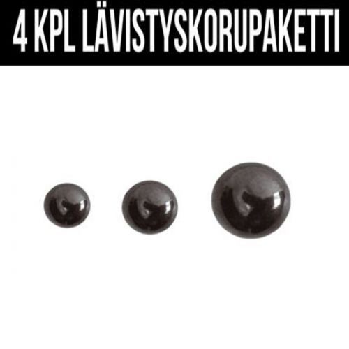 4 kpl Irtopalloja 1,2 mm"4 Pcs Value Pack of 316L Blacksteel Ball" 