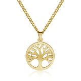 Kaulakoru Teräs Elämänpuu Kulta.