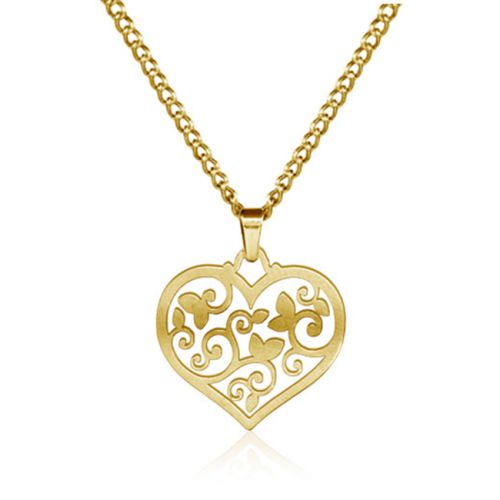 Kaulakoru Teräs Filigree Heart Kulta.