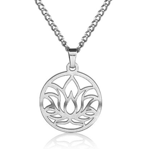 Kaulakoru Teräs Lotuskukka Pyöreä
