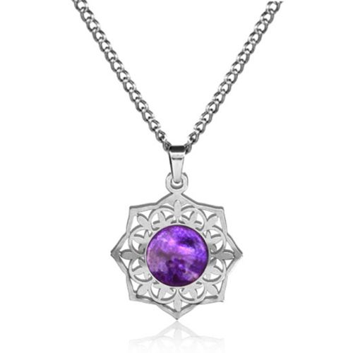 Kaulakoru Teräs Mandala Amethyst.