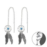 Hopeiset Ketjukorvakorut "Silver Dreamcatcher"