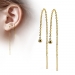 Ketjukorvakorut "Free Falling Ball 3 mm Gold" 