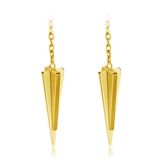 Ketjukorvakorut Gold Spike Threader Earrings.