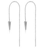 Ketjukorvakorut Teräs Spike Threader Earrings.