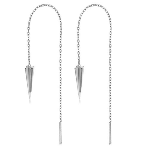 Ketjukorvakorut Teräs Spike Threader Earrings.