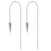 Ketjukorvakorut Teräs Spike Threader Earrings.