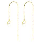 Ketjukorvakorut Teräs Sydän Kulta.