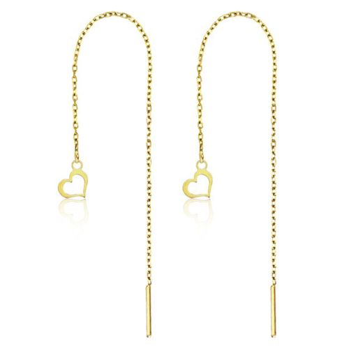 Ketjukorvakorut Teräs Sydän Kulta.