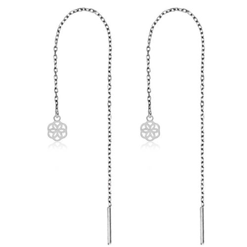 Ketjukorvakorut Teräs Zen Flower.