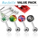 Kielikoru "4 Kpl Value Pack of Assorted Logo"