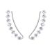 Kiipijä Korvakorut Hopea Curved Line Cubic Zirconia.