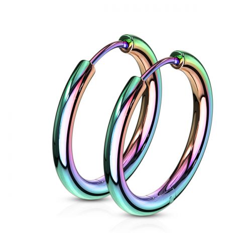 Korvarenkaat "Rainbow Seamless Hoop", useita eri kokoja