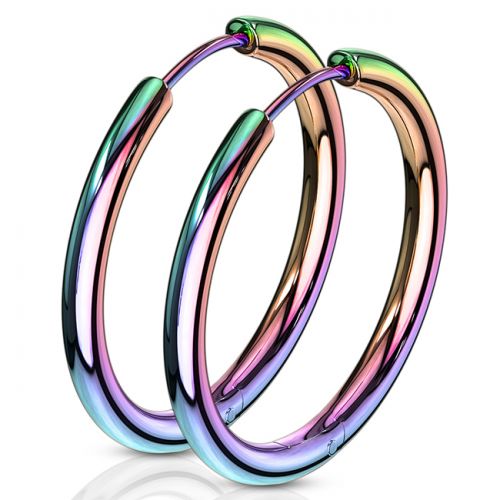 Korvarenkaat "Rainbow Seamless Hoop", useita eri kokoja