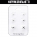 Korvakorupaketti 3 paria "Silver Ball Ear Studs"