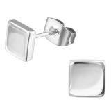 Korvakorut Teräs High Polish Surgical Steel Square.