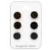 Korvakorut 3 paria 10mm Round Stainless Steel.